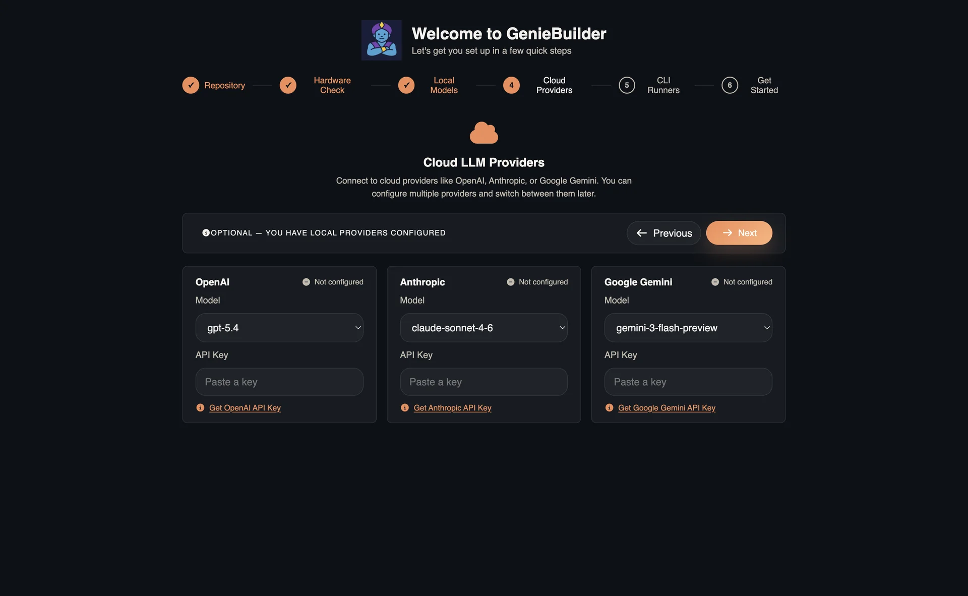 Onboarding Step 4 - Cloud Providers