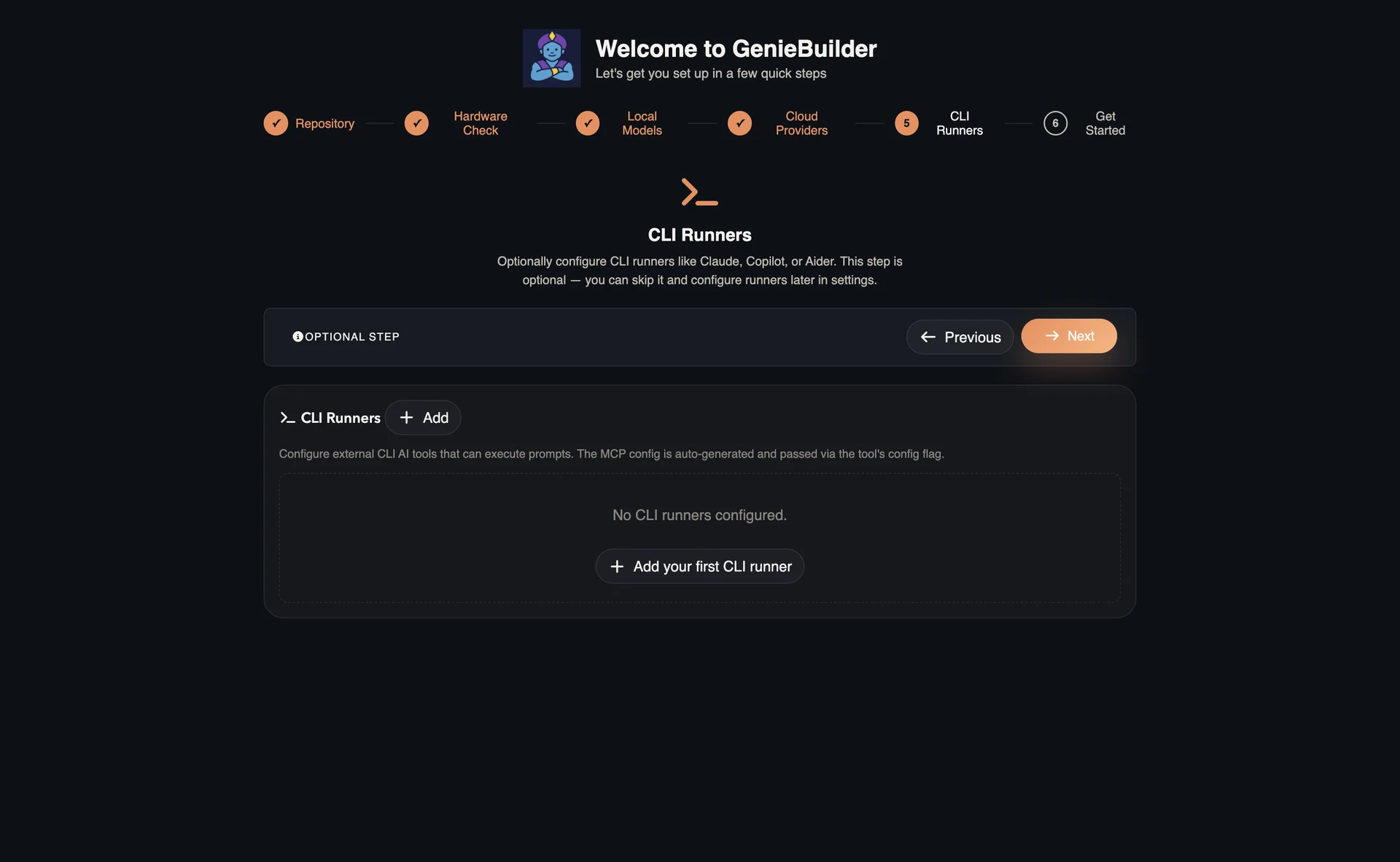 Onboarding Step 5 - CLI Runners